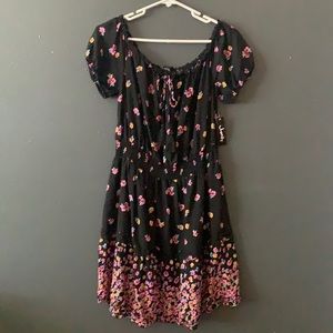 Black and Floral Summer dress